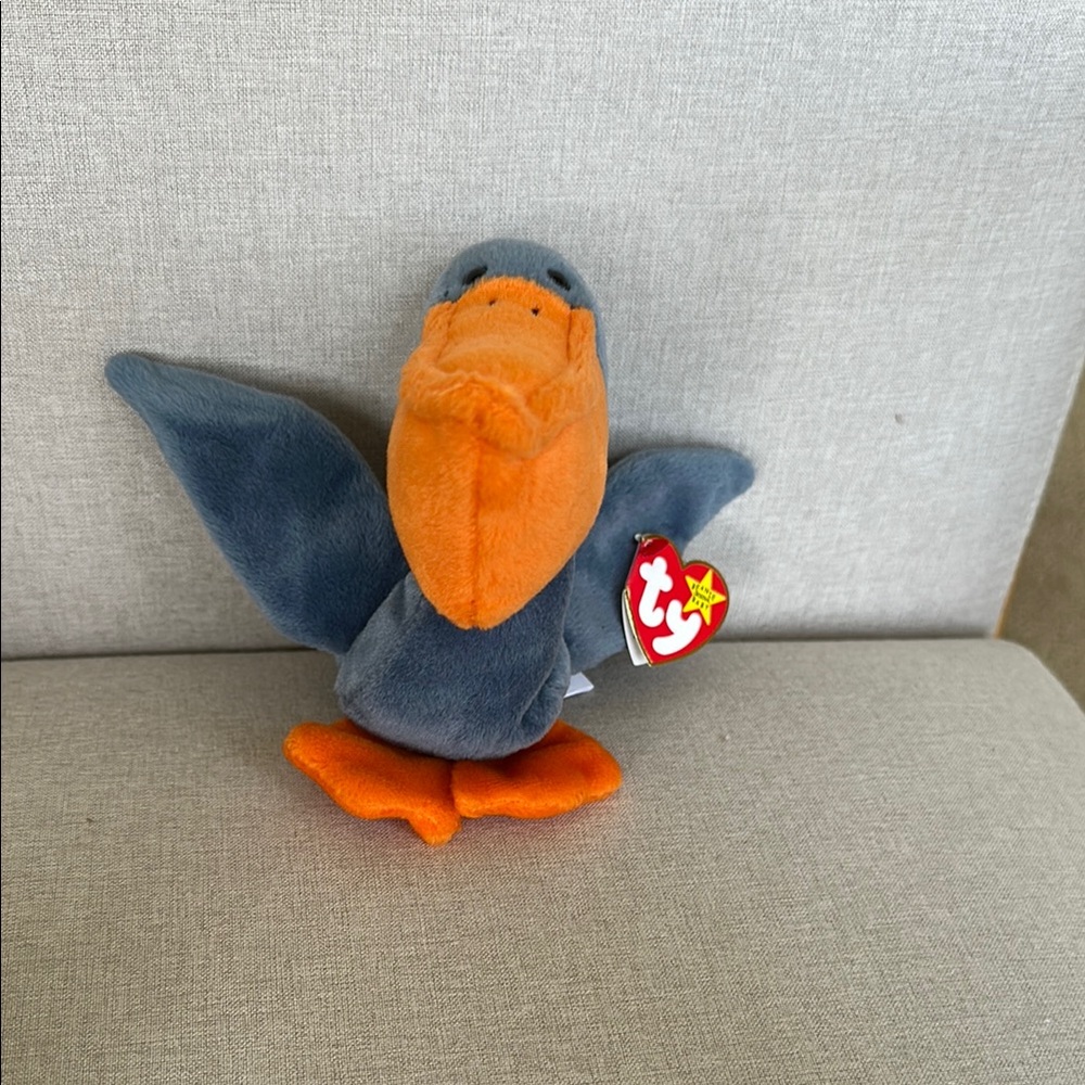 TY Original Beanie Baby Scoop the Pelican 1996 Plush
